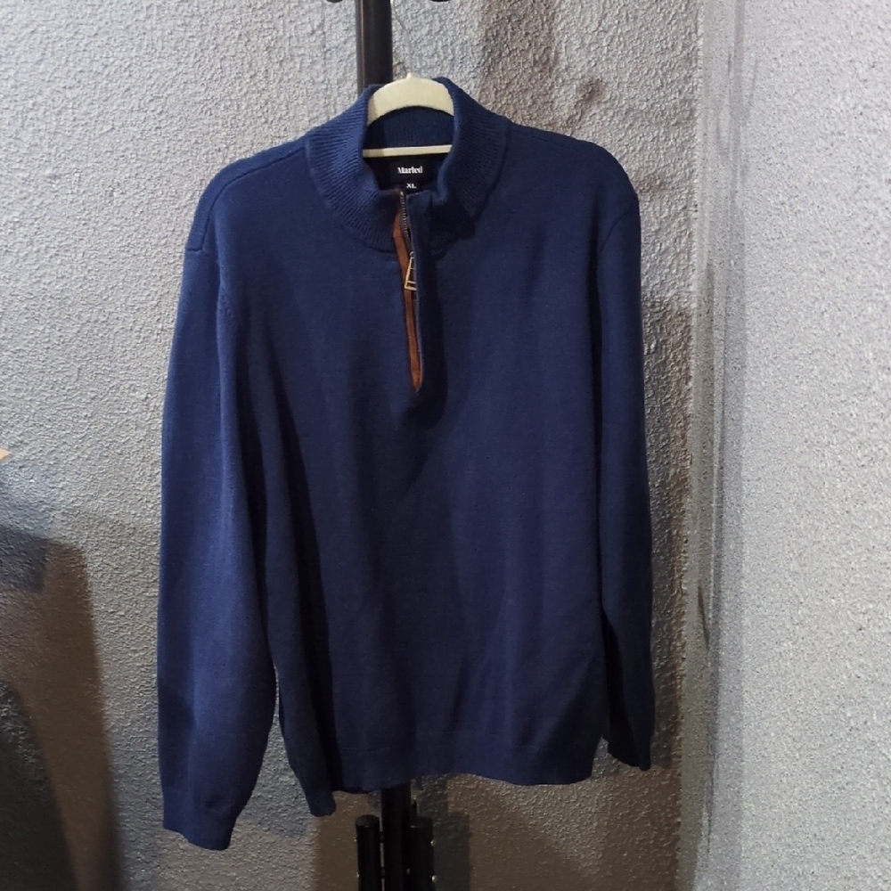 Marled Men's Blue Zip-Up Sweater